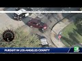 CHP chases a vehicle in Los Angeles County.