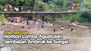 Lomba 17 Agustus Berujung Tragis, Jembatan Ambruk Mengubah Tawa Jadi Petaka