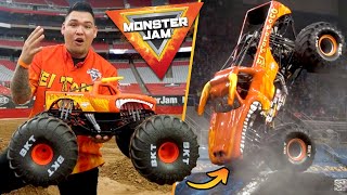 El Toro Loco Driver STUNTS using the MEGA El Toro Loco RC Monster Truck! - Drivers VS Toys