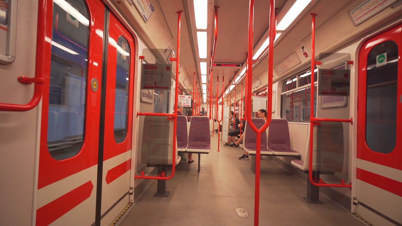 Czech Republic, Prague, metro night ride from Rajská zahrada to Křižíkova