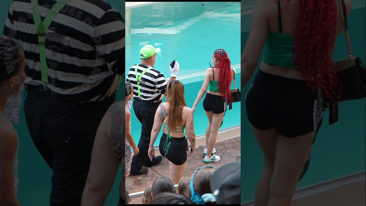 Tom o mímico imitando estas mulheres caminhando 😂🤣 #tomthemime #seaworldmime #seaworldorlando