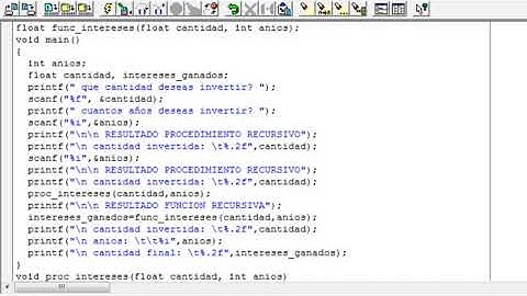 Función y Procedimiento recursivos para calculo de intereses