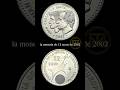 Moneda de 12 euros de 2002 en plata.