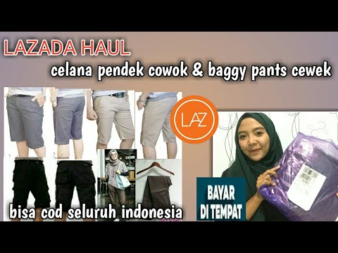  Lazada  Haul belanja celana  pendek cowok murah  meriah 