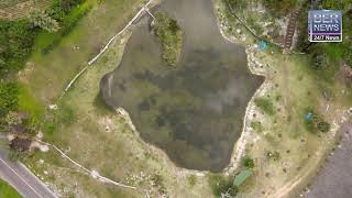 Aerial View Of Eve’s Pond Nature Reserve, April 2022