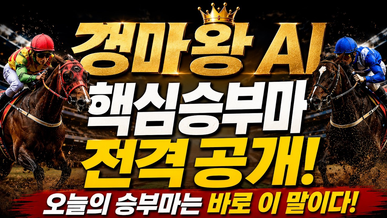 🔥경마왕 AI 핵심승부 공개! 서울·부산 일요경마 승부마 총정리🔥건조주로 핵심 흐름 분석! 선행 vs 추입 완벽정리