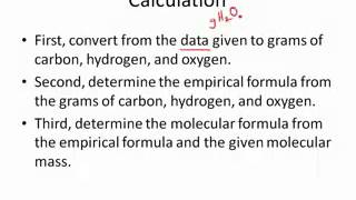 Combustion analysis Part 1