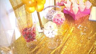 PINK AND GOLD BABY SHOWER DECOR  BABY GIRL DIY