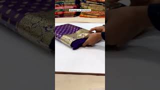 Dispatching Beautiful Purple Colour Banarasi Satin Silk Saree 3600- Only