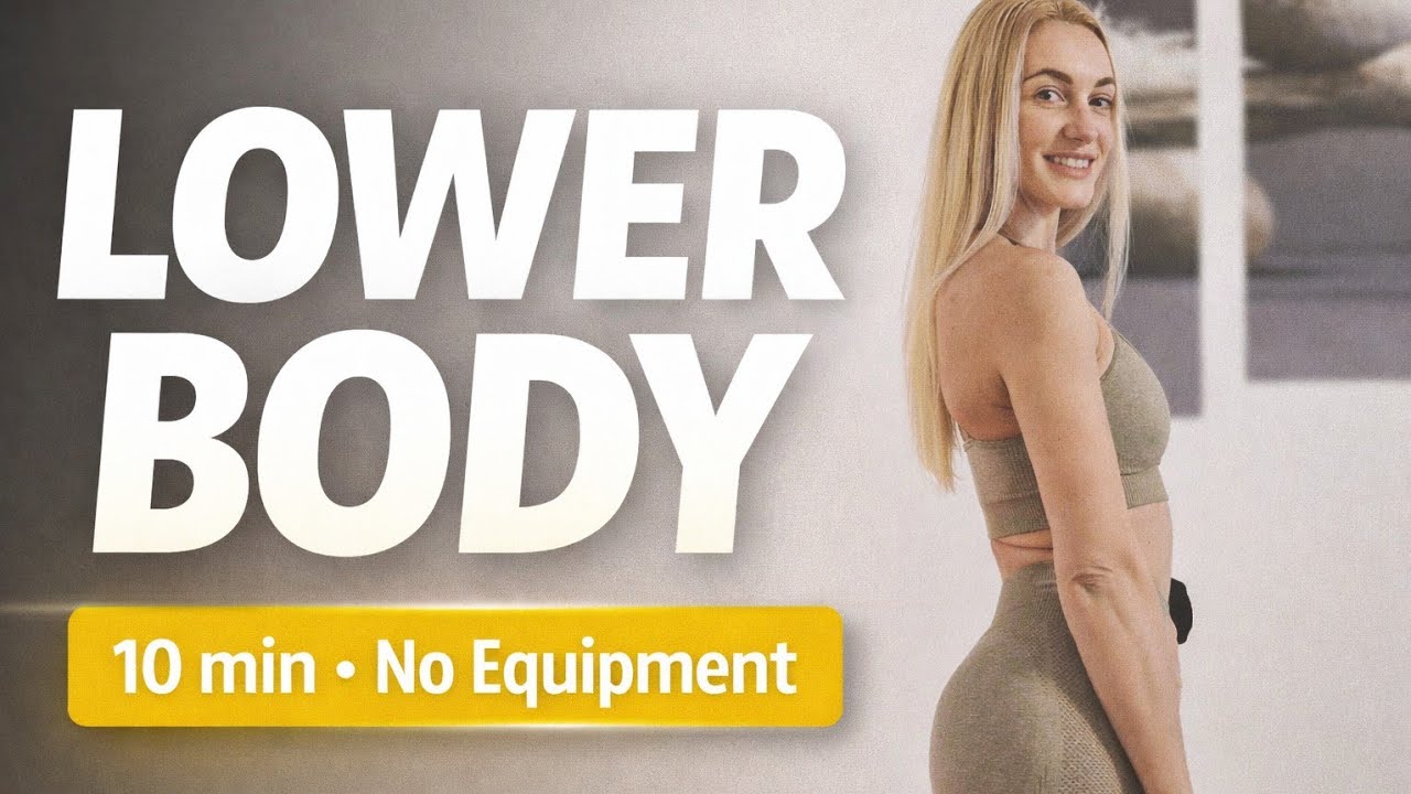 10 Min LOWER Body Workout at Home 🔥 Legs, Thighs & Glutes (No Equipment ...