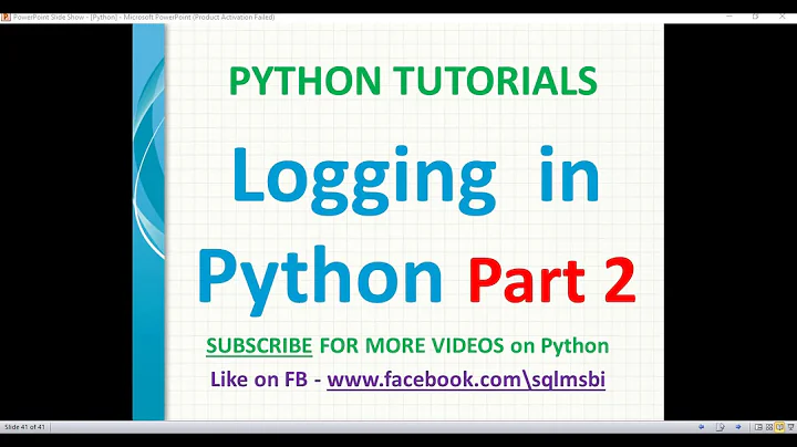 Logging in Python Part 2 | python logging errors | error log in python | python log tutorials