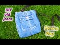 DIY Small Sling Bag From Denim - How To Make Shoulder Purse Out Of Old Jeans - Recycle Old Denims
