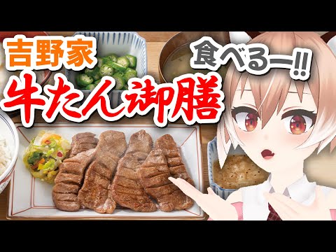 【手元カメラ】吉野家の牛たん御膳が食べたいんだよｫー！みんなで食べよー！【Vtuber/古月アイル】雑談/食レポ