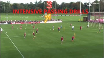 Bayern Munich - Pep Guardiola passing drill - Passing combinations - 3 variations #soccer