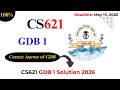 CS621 Parallel and Distributed Computing GDB Spring 2026 Virtual University of Pakistan #CS621 #GDB1