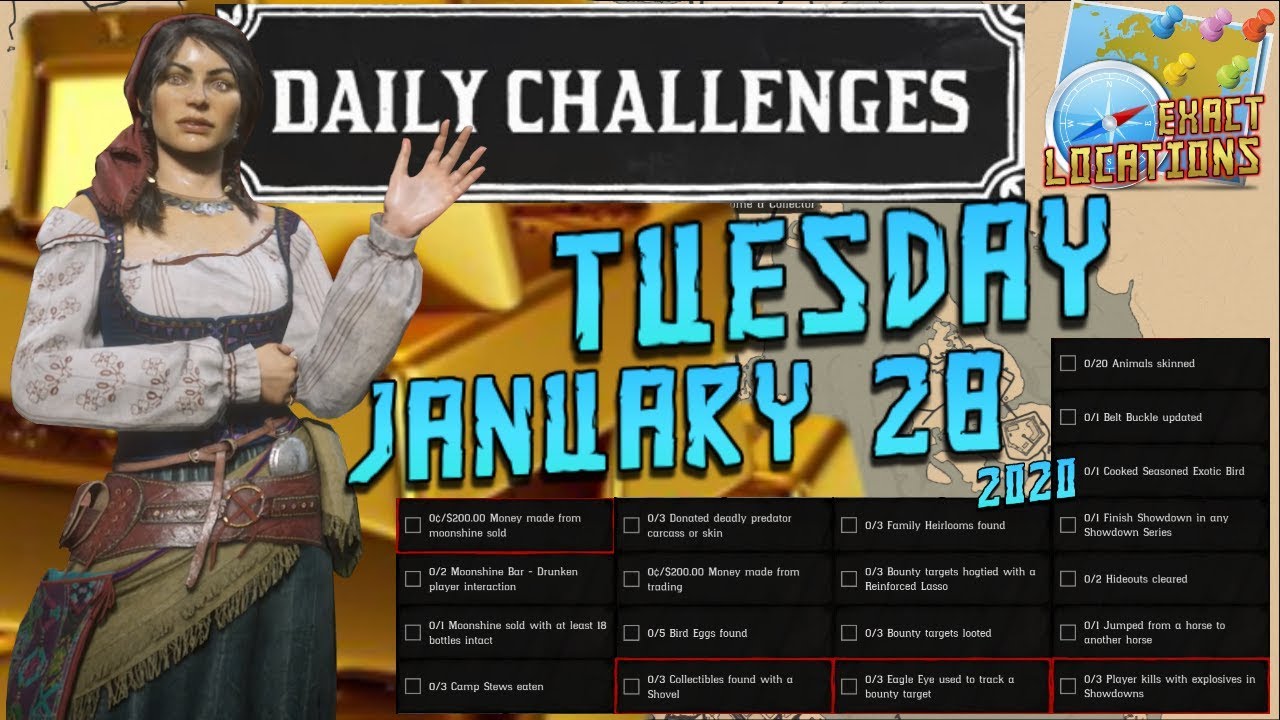 Daily Challenges Madam Nazar Pelican "Exotic Bird Meat" Locations RDR2