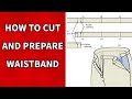 DIY How To Draft And Sew A Waistband on Pants Step By Step For Beginners| Mastering the Waistband