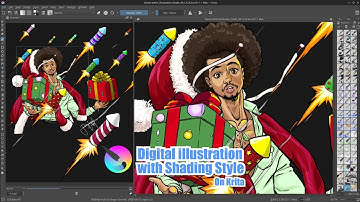 🌸 Digital illustration with Shading Style 🎨| Ep 01 | On Krita | With a XP Pen 12 Pro 🔥✍🏼✨