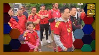 Belgium fans taking over Victory Hall