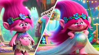 Poppy can't stop trying on special outfits / Trolls 3 x Inside Out 2 fantasy story (2024)