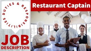 Restaurant Captain Job Description