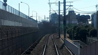 阪神電車武庫川線前面展望武庫川～武庫川団地前（2020年2月11日火曜日）携帯電話で撮影