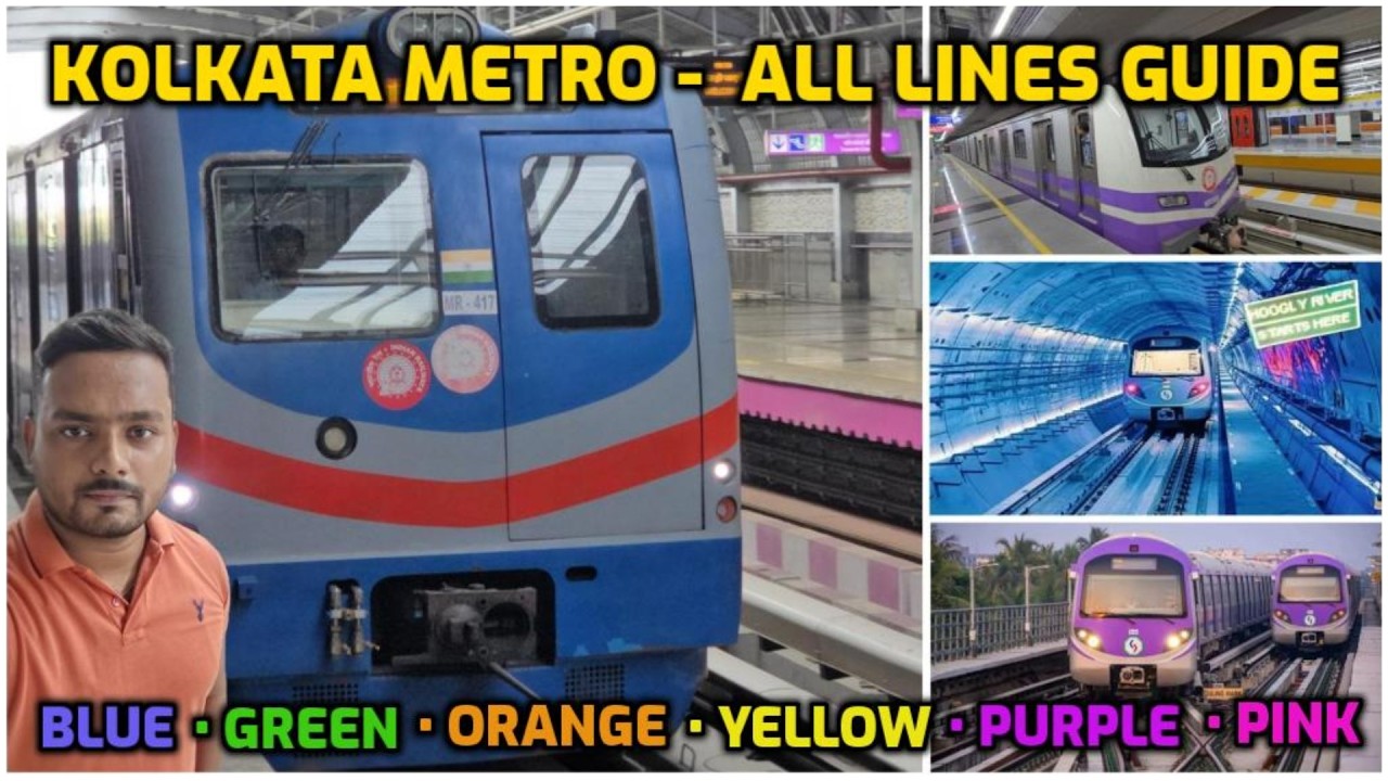 Kolkata Metro Lines 2026 | All Routes & Map Explained | Blue, Green, Orange, Yellow, Purple, Pink
