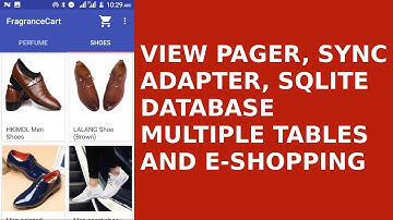 ANDROID VIEW PAGER, SYNC ADAPTER, SQLITE DATABASE AND E-SHOP