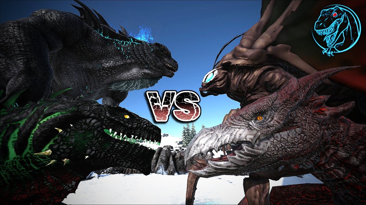 Gojiran & Godzillark vs. Mothra & Rodan | ARK Kaiju Battle 🦎 - YouTube