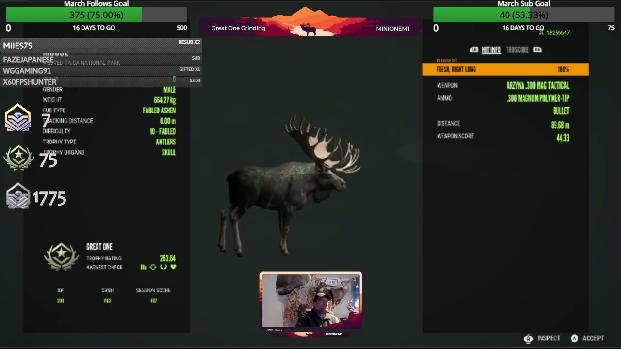 Great One Fabled Ashen Typical Moose