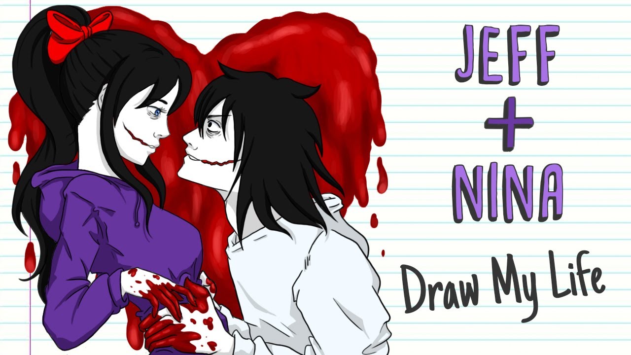 ⁣JEFF + NINA 💘 VALENTINE'S DAY | Draw My Life | Creepypasta Special Love Story