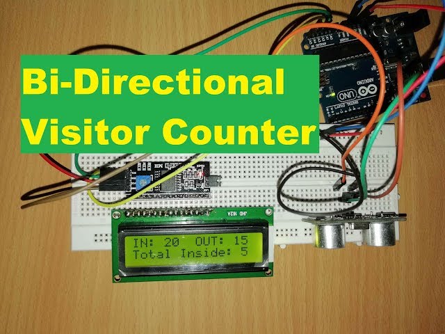 Compteur de passage latéral bidirectionnel avec afficheur LCD