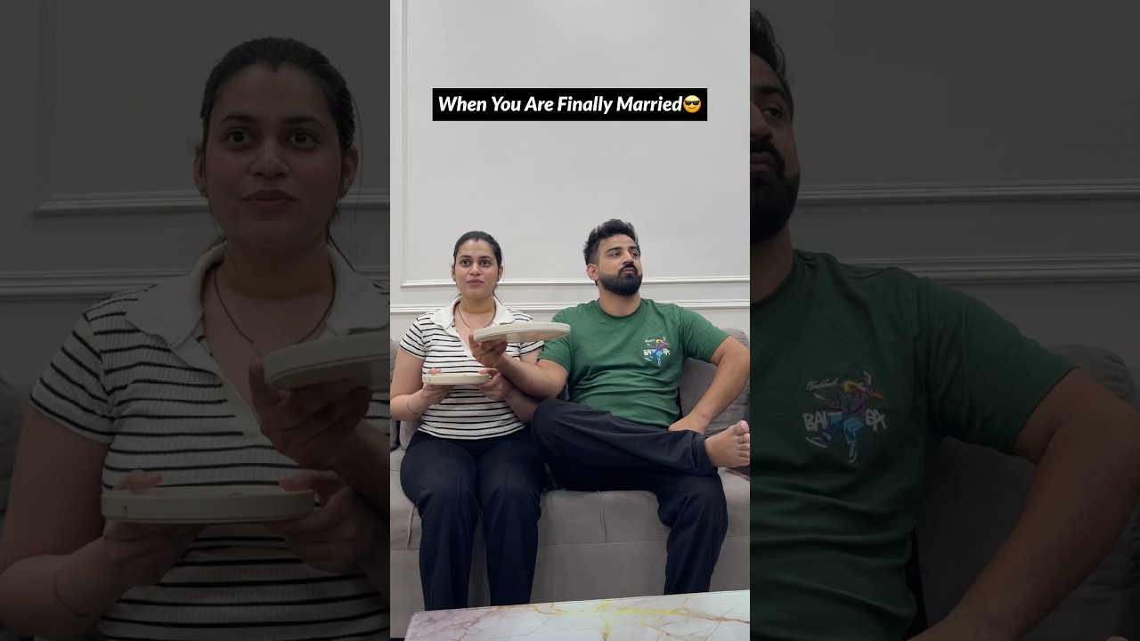 When You Are Finally Married But With A Twist😎😂 #swatimonga #rajatswati #funny #husbandwife