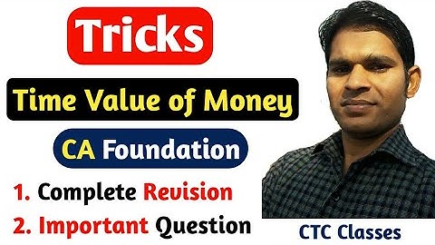 Time Value of Money CA Foundation Trick