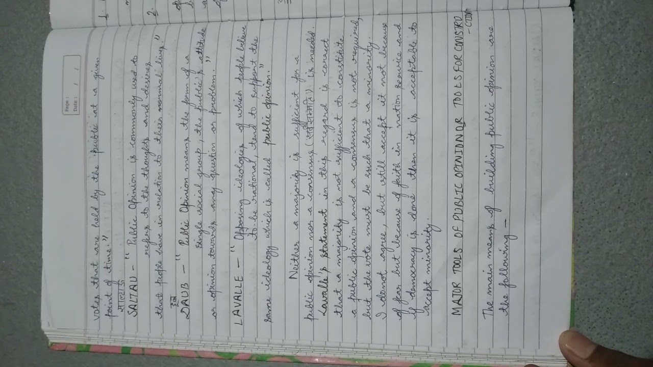 BA 1 YEAR POLITICAL SCIENCE  PUBLIC OPINION.