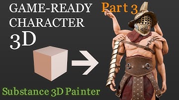Texturing a 3D Character (Game-ready) in Substance 3d Painter Timelapse (Part 3/3)