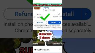 Download minecraft for free || How to download minecraft in google play store || 100%trick ||#shorts