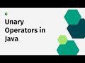 Unary Operators in Java (  Tamil )