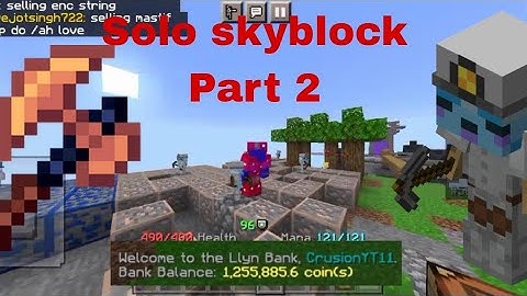 Solo Skyblock Part 2 (I got a lot of money)