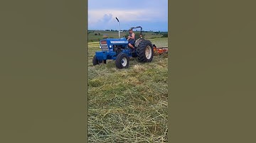 How we bale 20-30% hay! @Enduraplas #agriculture #newholland #farmer #hay #bale #farming #farm