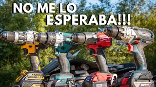 BATALLA De Taladros Inalámbricos MILWAUKEE, BOSCH, MAKITA Y DEWALT