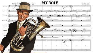 Video thumbnail of "My Way ( Free sheet music ) Small Brass Band Arrangement"