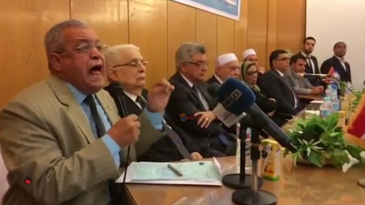 افتتاحية مؤتمر أعضاء هيئة التدريس اعتراضا على تعيين المحرصاوي رئيسا لجامعة الأزهر