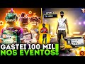 GASTEI 100MIL DIAMANTES NA NOVA INCUBADORA E SKINS RARAS NA CONTA LVL 1 MAIS GEMADA DO FREE FIRE