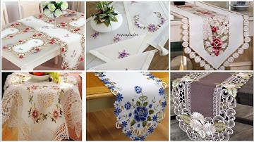 Luxury Hand Embroidered Table Runners And Table Cover Designs Patterns