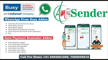 Busy Auto Payment Reminder And WhatsApp API With Chat Bot Busy Addon #busywin #payment #gst #gstin