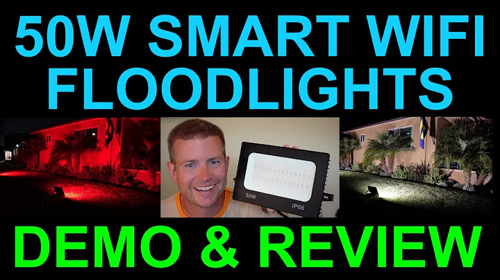 50W RGBCW Floodlights Smart WiFi by Olafus Demo Review Setup Alexa Control
