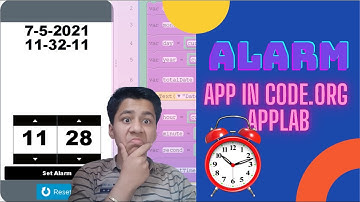 Alarm App in Code org, AppLab, By HALK Dudes