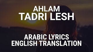 Ahlam - Tadri Lesh (Emirati Aarbic) Lyrics   Translation -  أحلام - تدري ليش كلمات
