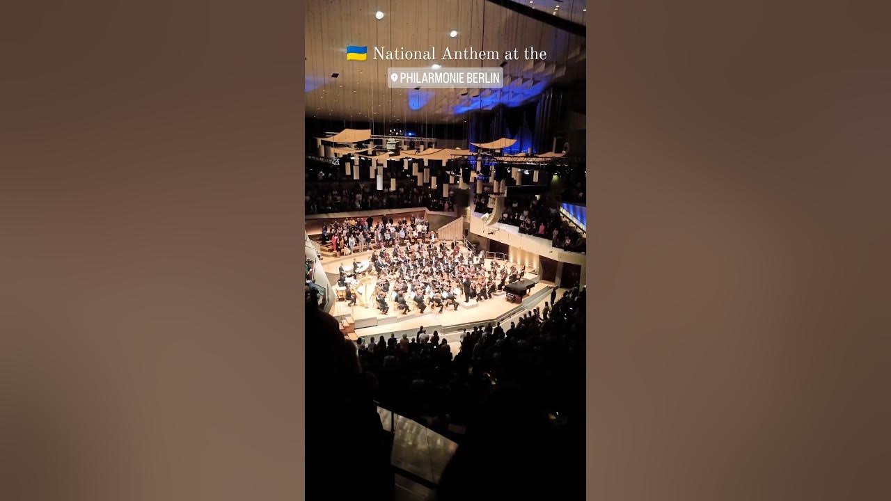 Ukrainian national anthem, Odessa philharmonic orchestra in Berlin